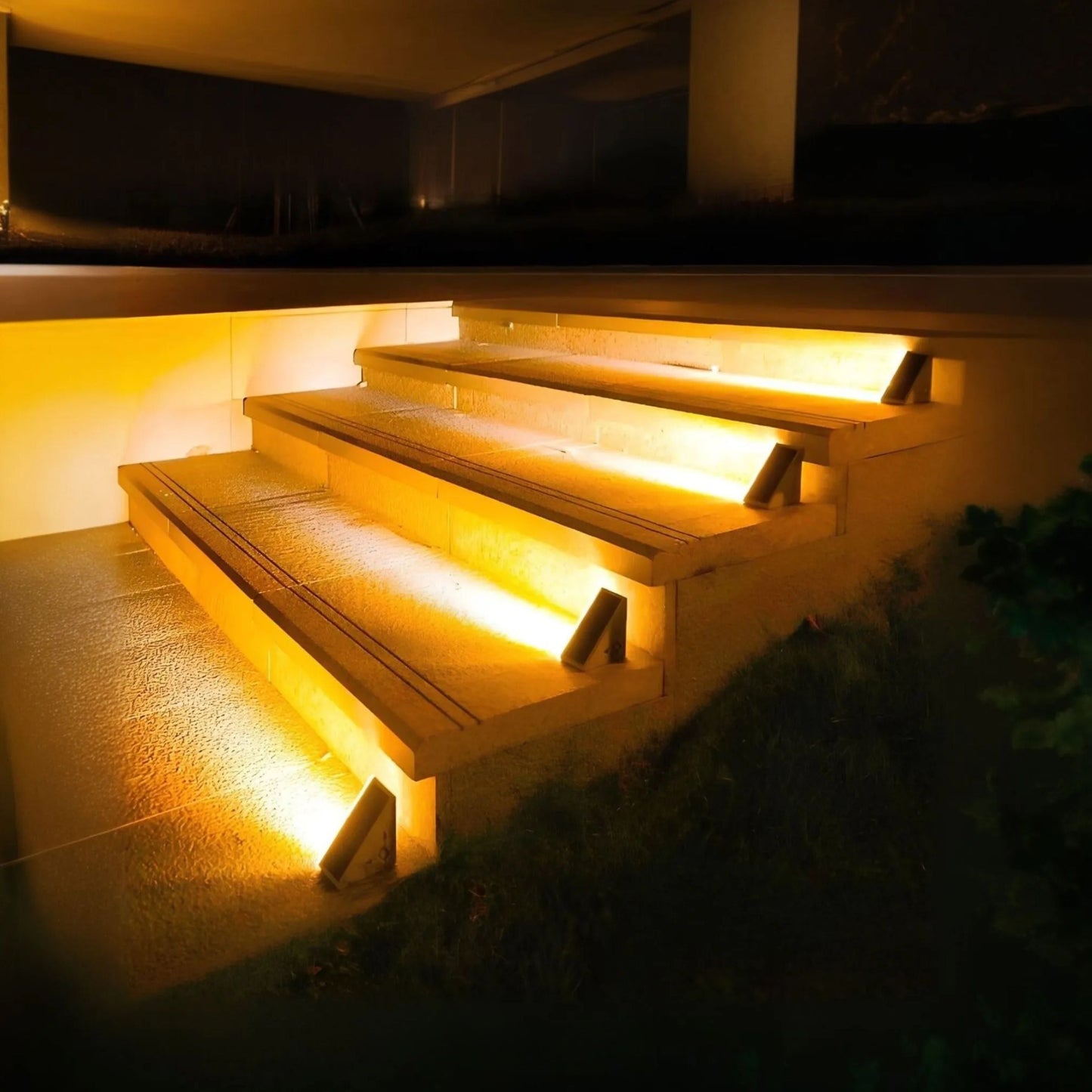Solar Stair Lights Outdoor – LED Step Lights for Deck, Stairs & Patio, Waterproof | LumenTrail