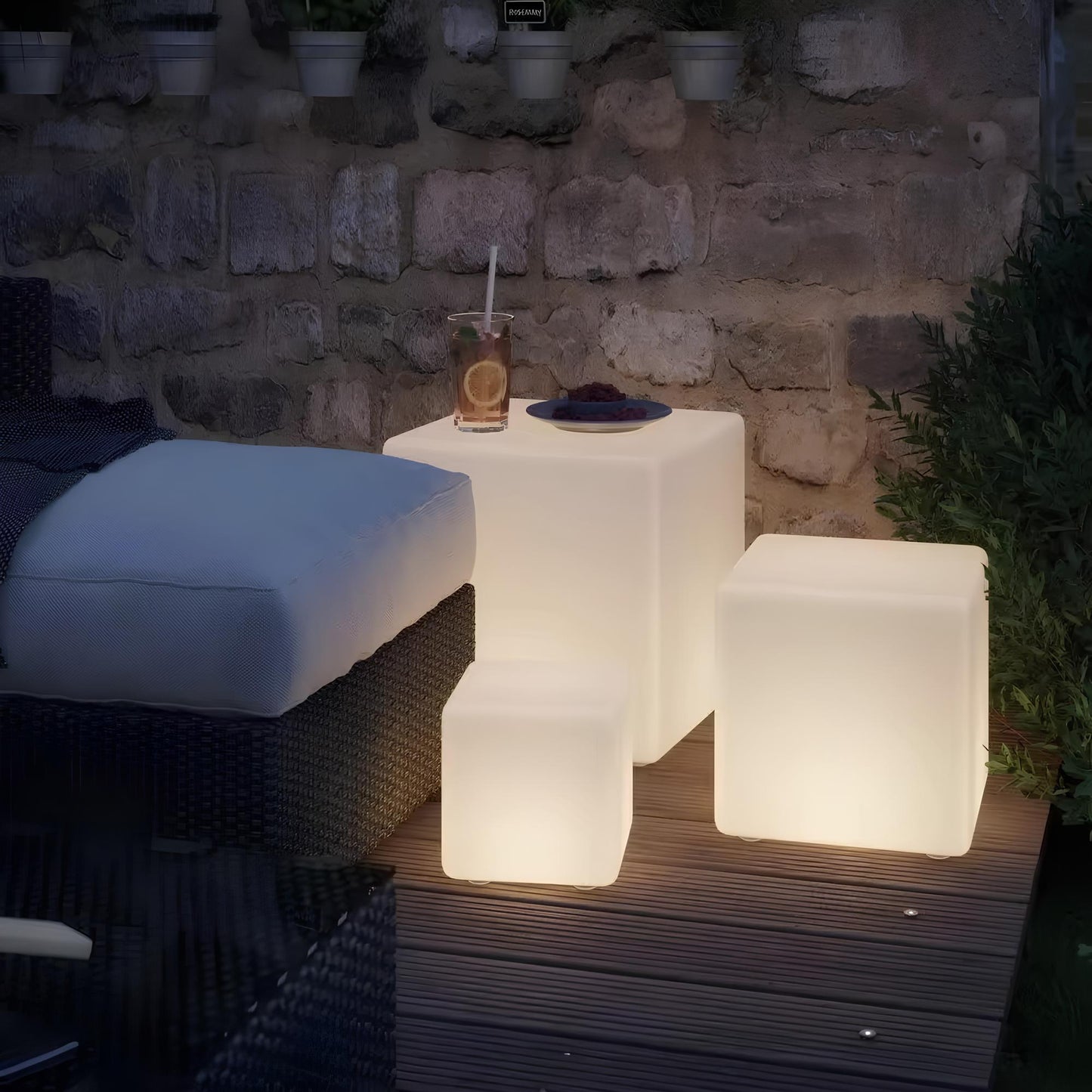 Solar Cube Garden Lights – Modern Outdoor Pathway & Landscape Lights, Waterproof | LumenTrail