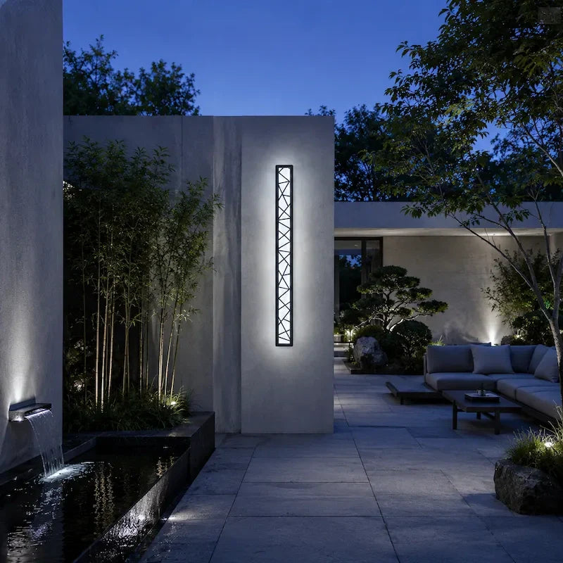 Outdoor Wall Sconce – Modern Linear LED Exterior Wall Light for Porch & Entryway | LumenTrail