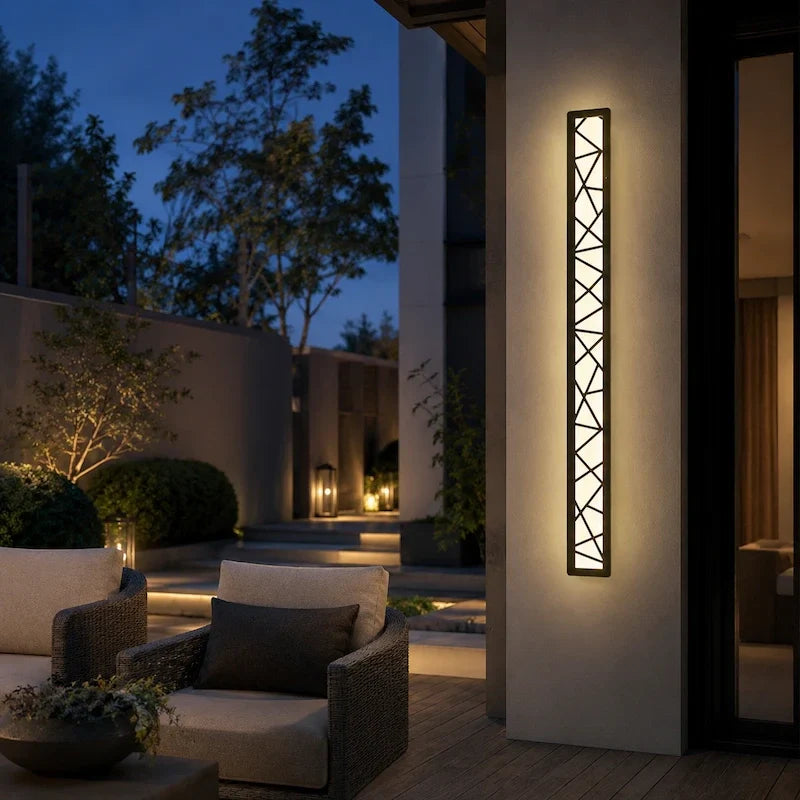 Outdoor Wall Sconce – Modern Linear LED Exterior Wall Light for Porch & Entryway | LumenTrail