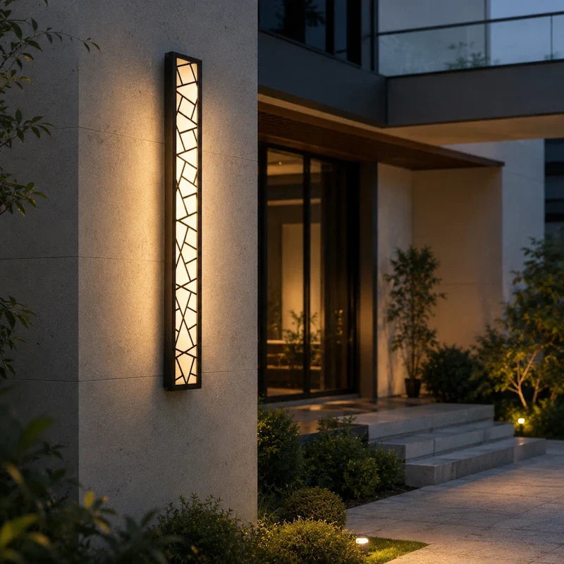 Outdoor Wall Sconce – Modern Linear LED Exterior Wall Light for Porch & Entryway | LumenTrail