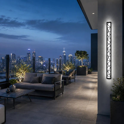 Outdoor Wall Sconce – Modern Linear LED Exterior Wall Light for Porch & Entryway | LumenTrail