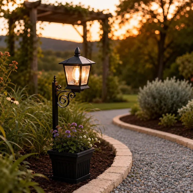 Solar Lantern Planter – Outdoor Hanging Lantern with Flower Pot, Patio & Garden Decor | LumenTrail