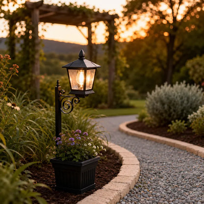 Solar Lantern Planter – Outdoor Hanging Lantern with Flower Pot, Patio & Garden Decor | LumenTrail