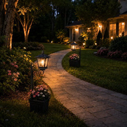 Solar Lantern Planter – Outdoor Hanging Lantern with Flower Pot, Patio & Garden Decor | LumenTrail