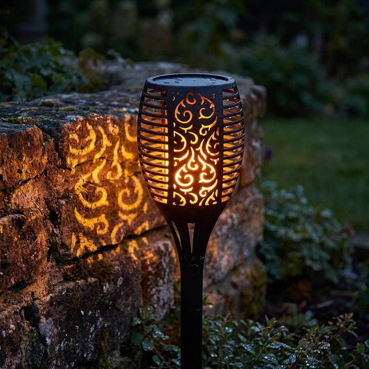 Solar LED Flame Path Light