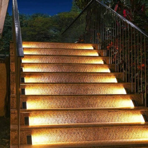 Solar Stair Lights Outdoor – LED Step Lights for Deck, Stairs & Patio, Waterproof | LumenTrail