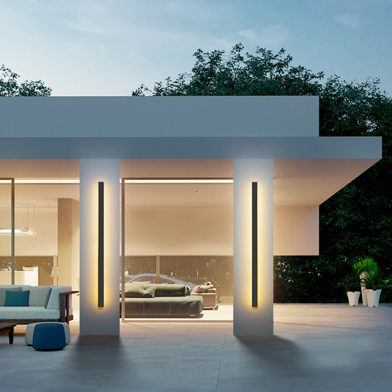 Outdoor Wall Sconce – Modern Linear LED Exterior Wall Light for Porch & Entryway | LumenTrail
